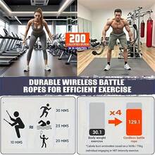 2piezas/Set Entrenador de Fuerza de Brazos, Cuerda de Boxeo - Opción Perfecta para Entrenamiento de Fuerza, Entrenador de Fuerza de Brazos Resistente y Antideslizante con Mangos Antideslizantes y Tapas de Amortiguación en Forma de Hongo - Gimnasio en Casa, Fitness Integral, Boxeo, Ajustable - Cuerda Portátil para Entrenamiento de Brazos, Piernas y Core - Adecuado para Principiantes y Usuarios Avanzados, Entrenamiento de Antebrazo, Culturismo Masculino, Ve a por Todas. - Multicolor - Ver 4