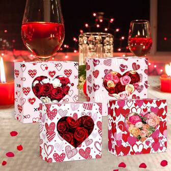 3 piezas Caja de regalo con forma de corazón con ventana, galletas de chocolate en caja de papel de embalaje, adecuado para el Día de San Valentín, boda, fiesta de cumpleaños, embalaje de regalo, exhibición elegante, empaque romántico, papel de alta calidad, textura hecha a mano, caja con ventana, caja con forma de corazón, para organizador de bodas, organizador de fiestas (estilo aleatorio)