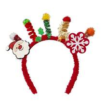 Christmas Headband, Cute Reindeer, Christmas Tree, Antlers, Snowflake, Bell Hair Clips, Deer Hair Accessories, Christmas Decorations. This Festive Headpiece Features Classic Christmas Elements Like Christmas Trees, Santa Hats, Reindeer Antlers, Snowflakes, And Bells, Creating A Lively And Adorable Look Perfect For Christmas Season Decoration And Accessories. - Multicolor C - View 7
