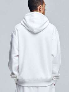 Men Zip-Up Hoodies - White - View 2