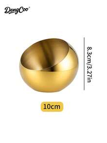 Dengcoo 1 件不锈钢餐盘、斜边碗、甜点碗、蛋糕碗、布丁船和小吃盘，适合节日宾客招待、派对聚会和花园下午茶 - Bowl - 查看 9