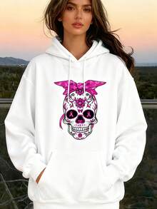 This Hoodie Features A Minimalist Design, Providing Warmth And Comfort, And Comes With A Spacious Kangaroo Pocket. Very Suitable For Daily Wear And Various Occasions, Showcasing Natural Elegance. It Is An Essential Gift Choice. Machine Washing Is Convenient For Care. Support Local Delivery. - White - View 2