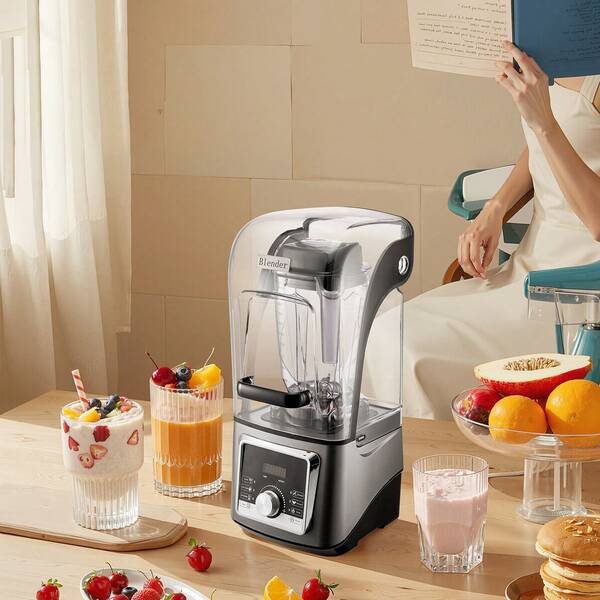 Blender For Smoothies, 85 Oz 1400W, Professional Blender With Powerful Motor, Multi-Functional Food Processing Blender With Noise Cover For Smoothie/Milkshake/Juice, Fits For Kitchen