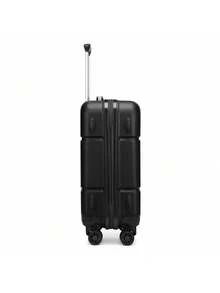 Leichter 20 Zoll Kabinenkoffer ABS Hartschale mit TSA Zahlenschloss & 360° Doppel-Spinnerrädern, 33 Liter robuster wasserdichter Reisetrolley (55x40x20 cm) für Geschäftsreisen - Handgepäck geeignet nach Größe - Schwarz - Übersicht 9