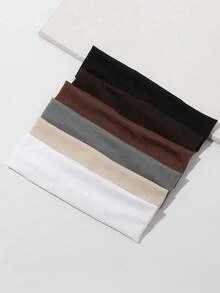 6pcs/Set Multi-Color Wide Headbands For Boys And Girls, Suitable For Daily Wear - Multicolor - View 4