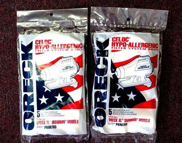 Oreck 10 bolsas de aspiradora de Ironman auténticas XL # pieza PKIM765