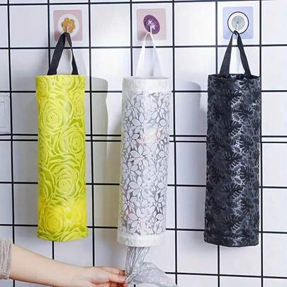 1 Plastic Bag Holder: Grocery Bag Holder, Mesh Hanging Storage Bag Dispenser, Foldable Garbage Bag Organizer, Breathable Plastic Bag For Kitchen Storage, Can Also Store Clothes, Socks, And Various Miscellaneous Items