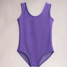 Girls' Leotard Tank Top Uniform Ballet Jazz Gymnastics Colorful 04 To 14 - Purple - View 2