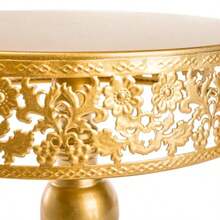 Jucoan 10 Pieces Gold Metal Cake Stand Set Cupcake Holder Pastry Candy Fruits Serving Plate Gold Dert Table Stands And Trays Set For Wedding Birthday  Shower Bridal Christmas New Year Party - 金色 - 查看 3