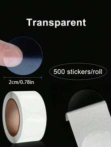 500/1000pcs DIY Gift Packaging Transparent Stickers, Self-Adhesive Sealing Labels For Gift Boxes, Suitable For Various Handmade Small Projects, Christmas Gift Packaging Stickers, Box Sealing Stickers, Commercial Product Packaging Sealing Stickers. - Multicolor - View 9