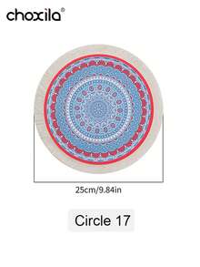 choxila 1件中东沙特风格圆形咖啡垫，可作杯垫、杯托、餐垫、隔热垫、桌布和餐桌装饰品，适用于家庭、住宅、厨房、咖啡桌、木桌、餐厅、婚礼、派对等场合。 - 杯墊 - 查看 13