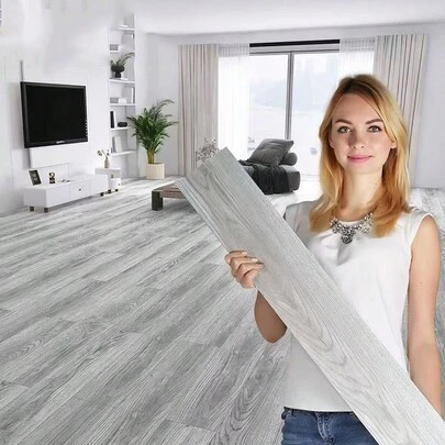 20 piezas de baldosas de piso autoadhesivas de PVC, resistentes al agua y al desgaste, con imitación de veta de madera, para sala de estar, dormitorio, renovación de pisos