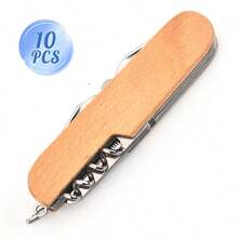 10 Pieces , 30 Pieces Of Customized Can Openers, Customizable Names, Loss Prevention, 11 In 1 Multifunctional Knives, Household Items, Customized Wedding Gifts, Carved Wooden Outdoor Cork Screwdrivers, Groom's Gift,Brunch-Ready