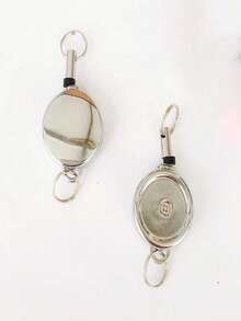 Easy-To-Pull Retractable Buckle Metal Easy-To-Pull Key Chain Anti-Lost Cable Retractable Lanyard - Multicolor - View 5