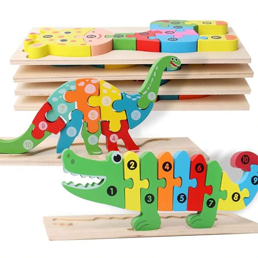 Fun Wooden Puzzle Game For Young Children, 1-Piece Set Of Puzzle Games For Infants, Montessori Toys And Educational Toys, Birthday Gifts