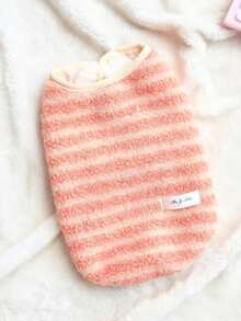 Pet Clothes Dog Cold Weather Coats - Soft Versatile Striped Vest, Dog Fleece Jacket Dog Coat For Small Medium Dogs And Cats, Cat Clothes