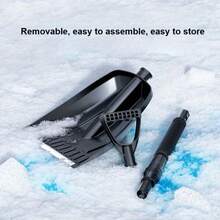 一合一重型多功能汽车雪铲和防滑垫 - 重型雪刷/雪犁附件，带符合人体工程学的手柄和防滑底座 - 适用于轿车和SUV的冬季轮胎牵引装置 - 多功能除雪系统（无需电源） - 可拆卸雪铲和车轮防滑垫，适用于泥泞路面 - 彩色 - 查看 4