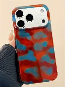 Autumn Winter Retro Leopard Print Amber Protective Phone Case Compatible With IPhone 17 Pro Max 16 15 14 11 12 13 Pro Max 16 15 14 Plus Luxury Laser Tinfoil Pattern Soft Anti-Drop Back Cover - Leopard - View 3