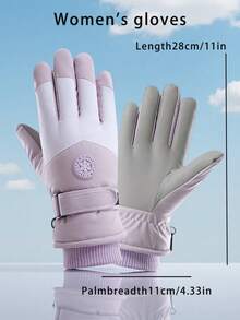 女士滑雪手套冬季触屏防水保暖抓绒防风运动户外摩托车骑行手套男士