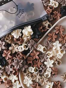 15/20/30/40 piezas Pinzas para el cabello con flores de Plumeria, Accesorios para el cabello de niña con mini pinzas, Clips para el cabello, Pinzas para el cabello, Sujetadores para el cabello, Accesorios para la playa, Accesorio para el cabello con flores para outfits de vacaciones de niña