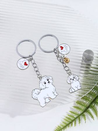 1pc Metal Alloy Dog Keychain Men's Charm Car Keychain Pendant Handsome Malzis Pet Dog Handbag Backpack Decorative Bag Accessories Boyfriend Birthday Gift Friend Souvenir Jewelry Gift