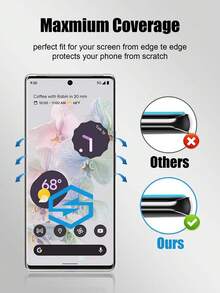 MSRI 2pcs High Definition Tempered Glass Screen Protector For (Includes Curved Screen) Pixel3/Pixel4/Pixel 5/ Pixel 5A/ Pixel 6/ Pixel 6A/ Pixel 7/ Pixel 7A/ Pixel 8A /8pro/Pixel 9/Pixel 9pro/Pixel Xl/Pixel 9a/Pixel 10/Pixel 10pro/Pixel 10proxl Series - Clear - View 5