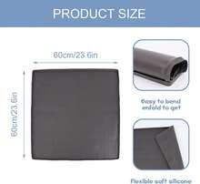 Estera Protectora Superior de la Lavadora y de la Secadora, Protector Superior para, Cubierta Antideslizante Superior de la Lavadora de la Silicona de 60 x 60cmLavable y Antideslizante (Gris) - Gris - Ver 4