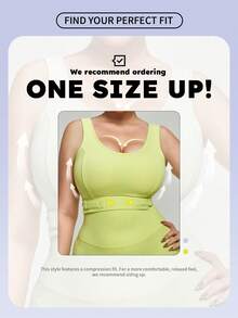 大码女士可调节宽肩带纯色交叉后背加厚支撑运动文胸