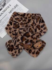 SANRIO 1 szt. Ocieplacz na szyję Hello Kitty z uroczym nadrukiem w panterkę, termiczny szalik z podszewką do jazdy na rowerze i użytku na zewnątrz, odpowiedni na jesień/zimę - Wielokolorowe - Zobacz 7
