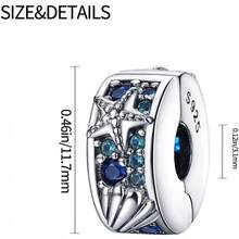 HappyStar 925 Sterling Silver Charms For Bracelets And Necklaces,Combination Dangle Pendants Beads Charms Jewelry Gift For Couples Sisters.(With Spacer Beads) - 海星組合夾 - 查看 5