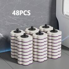 FoBianJie Testine di ricambio monouso per spazzola del water nei colori giallo, blu e viola (spazzola del water non inclusa) Decorazione da bagno, decorazione autunnale