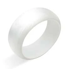 FUNOJOY Acrylic Resin Bangle Bracelets For Women 1-3Pcs Simple Oval Polished-Finish Chunky Bangle Bracelet Wide Wristbands Fashion Jewelry Bracelet For Women{Inchcolor_nameinch:InchA-Whiteinch} - A-白色 - 查看 1