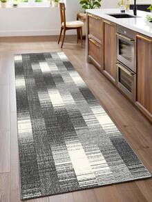 Kitchen Rug - Washable Runner Rug – Non-Slip Roll Carpet – Modern Soft Rug – Cut-To-Size Hallway Rug / Kitchen Mat (60*150, 60*200, 80*200, 80*300, 100*200, 120*180 Cm)  Made ın Turkey - Dark Grey - View 3