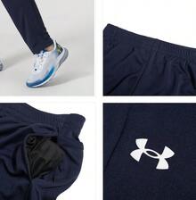 Unisex Casual Straight-Leg Fitness Running Training Loose-Fitting Sports Pants - Navy Blue - View 5