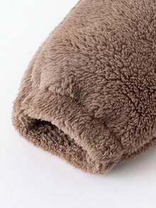 Mini Bala Boys' And Girls' Double-Sided Fleece Homewear Pajama Set Baby Warm Winter Collection - Coffee Brown - View 8