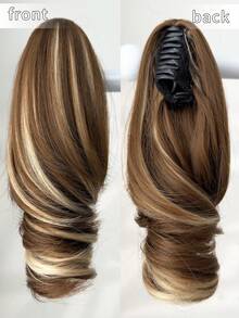 10-Inch Long Wavy Heat-Resistant Synthetic Claw Ponytail Hair Extensions, Multi-Color Options, Suitable For Women Party And Daily Wear - Multicolor - View 6