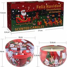 Velas Aromáticas de Soja 100% Pura - Juego de 16 en Lata con Diferentes Aromas para Relajación, Meditación y Yoga - Regalo para Mujer en Cumpleaños o Aniversario - Rojo - Ver 3