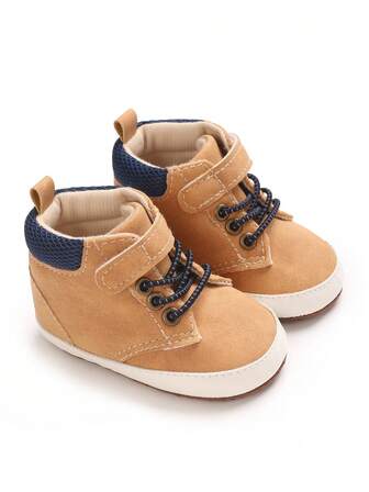 Mjuka, halkfria och varma höga vardagsskor för småbarn 0-1 år, vår/höst