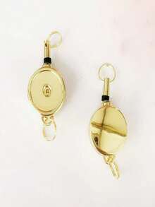 Easy-To-Pull Retractable Buckle Metal Easy-To-Pull Key Chain Anti-Lost Cable Retractable Lanyard - Multicolor - View 8