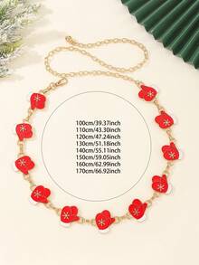 1pc Women's Christmas Element Belt - Fashionable Design Christmas Gift, Perfectly Matches Holiday Outfits And Daily Wear, Christmas Decoration - Multicolor - View 6