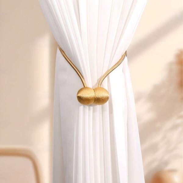 2 Stücke kreative Kopfhörer-Stil magnetische Vorhanghalter, heben Sie Ihre Fensterdekorationen mit diesen innovativen magnetischen Vorhanghaltern, inspiriert von Kopfhörern, für Bequemlichkeit ausgelegt und perfekt für jeden Raum, an.