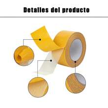 Cintas Doble Cara para Pared, Tapetes - Cinta Adhesiva Fibra,Cintas Doble Cara,Cinta Adhesiva Doble Cara Transparente, Para Alfombras, Paredes, Cocina y Fijar Fotos(4pcs) - 1 - Ver 3