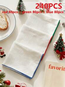 2/6/12/240pcs European Simple Soft Ruched Textured Solid Color Washable Reusable Cloth Napkins/Dish Towels For Wedding, Holiday Decor, Home Decoration - Multicolor - View 15