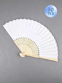 10/50 定制名字LOGO白色婚礼纸扇，白色邀请函，定制扇子，圣诞节，装饰高品质定制，个性化，独特的理想礼物送给男朋友，女朋友周年纪念，情人节，母亲节，生日，儿童节，父亲节，毕业典礼，婚礼，家居用品， - 白色 - 查看 11