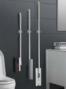 1/2/4/6/8pcs, Mop Holder, Mop Hook, Mop Clip, Wall Mounted Mop And Broom Storage Clip, Mop Hanging Rack, Multifunctional Tools Storage Clip For Bathroom Kitchen Garden, Cleaning Accessories, Household Gadgets No-Drill