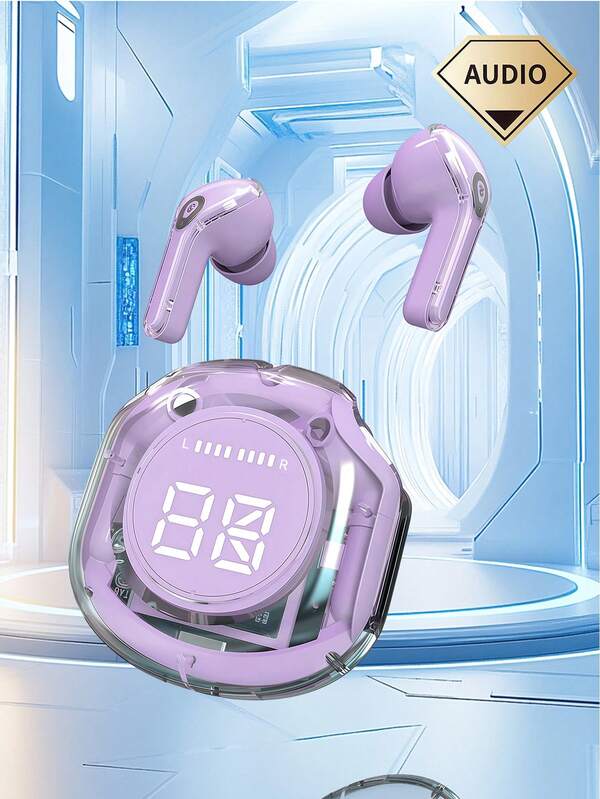 TWS Bluetooth Earbuds Creative Space Capsule Design Dual-Channel Stereo Sound HD Calling With Microphone LED Battery Indicator RGB Lighting Perfect For Workouts And Travel Compatible Phones Ideal Christmas Gift For Friends