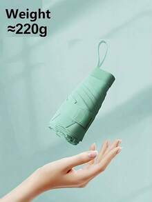 1pc Mini Pocket Umbrella, Compact Umbrella, 5-Fold Umbrella, Dual Use Rainproof & Sunproof, Mini Pocket Waterproof Portable Travel Umbrella, Sunshade Umbrella Women Sunscreen UV Sunscreen Umbrella 2 In 1 Mini Six Fold Ultra Light Compact Portable, Mini Travel Umbrella - Multicolor - View 6