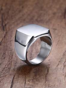 1 Piece Personalized Stainless Steel Ring, Laser Engraved Photo Text Black Gold Silver, Fashion, Vintage, Simple, Unisex, Casual, Cute, Customized, Personalized, Unique, Ideal Gift For Him, Ideal Gift For Her, Boyfriend, Dad, Family, Friends, Anniversary, Birthday, Graduation, Prom, Party - Style - View 15