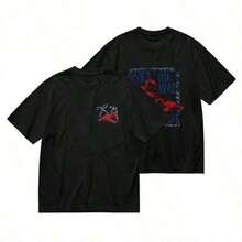 Women's Funny Lobster Graphic Tee Short Sleeve Round Neck Regular Fit Casual T-Shirt For Streetwear Style - 黑色 - 查看 12