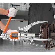 Extractor de engranajes hidráulico , separador de cojinetes de rueda con capacidad máxima de 15 toneladas, extractor de 2 o 3 mordazas, vertical y horizontal, extractor hidráulico de mordazas de 12" con estuche para extraer bujes - 15 toneladas - Ver 9